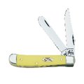 Case Mini Trapper Yellow Chrome Vanadium Pocket Knife 029